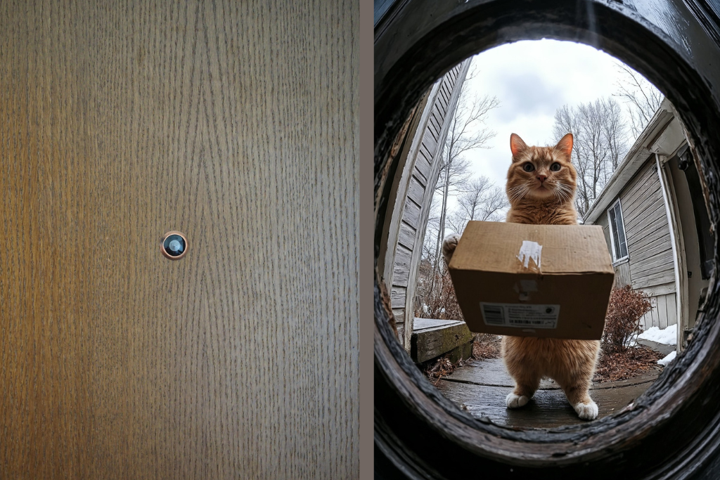 Digital peephole door viewer
